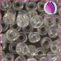 Transparent colorless lampwork glass seed beads